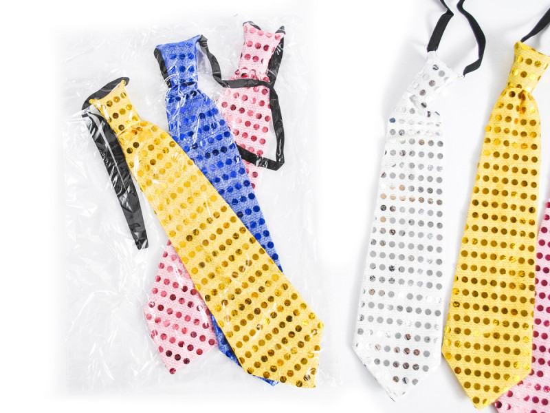 Set cravata party, 3 cravate/set diferite culori - Fotografie 3