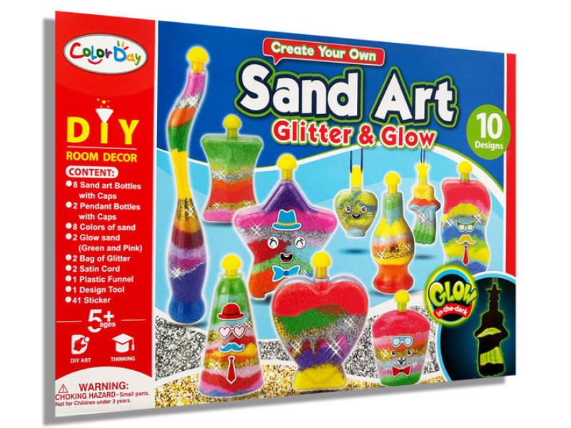 Set creativ de pictura cu nisip si sclipici - Fotografie 1