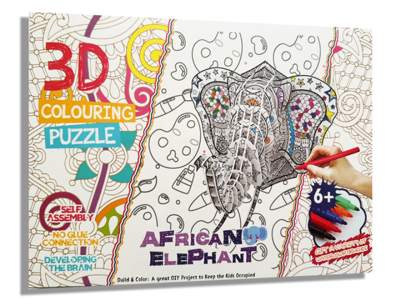 Set de pictura pentru asamblare, Elefant African - Fotografie 1