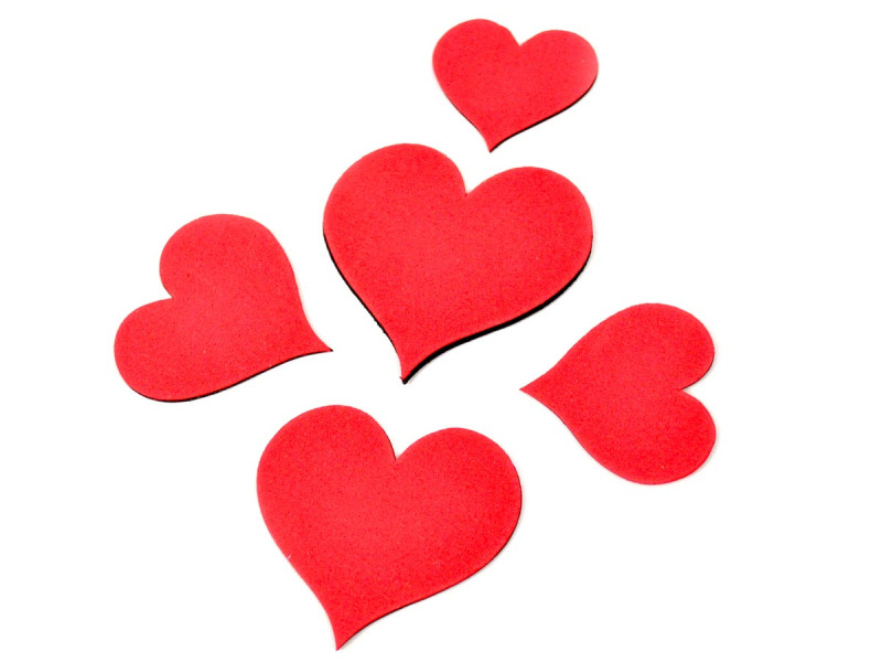 Set figurina - 5 inimi magnetice - Fotografie 1