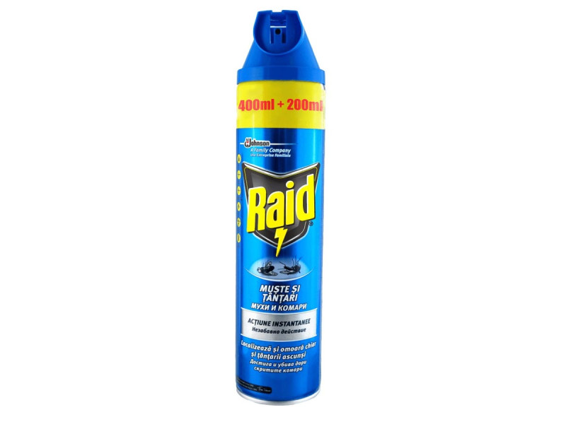Spray muste si tantari Raid, 400ml+200ml - Fotografie 1