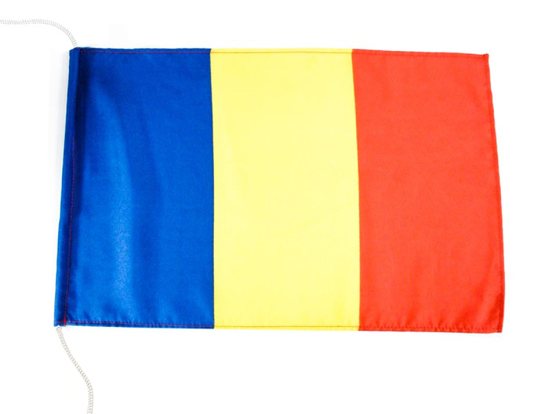 Steag tricolor cu snur pentru catarg cu manivela 135x90cm - Fotografie 1