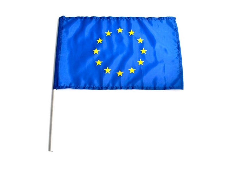 Steag UE material textil  cu bat de plastic, dim. 46 x 30 cm - Fotografie 1