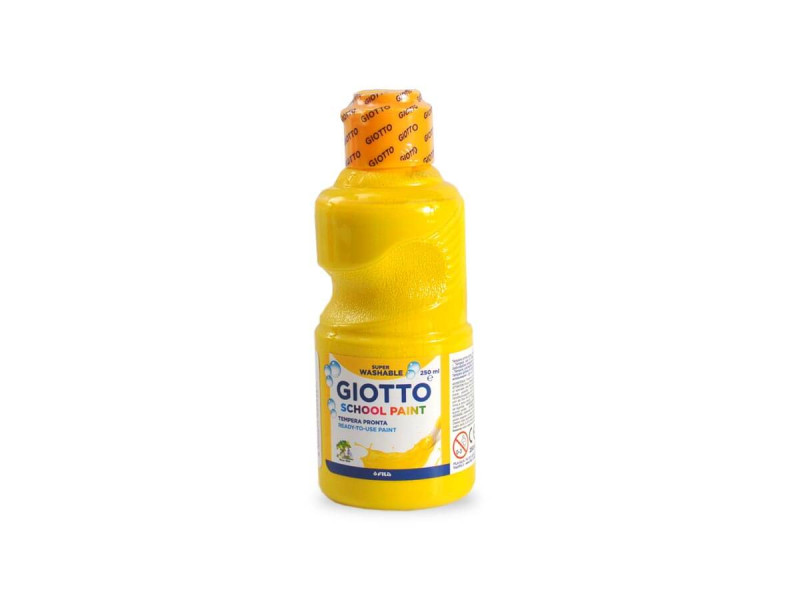 Tempera Giotto borcan 250 ml, Galben - Fotografie 1