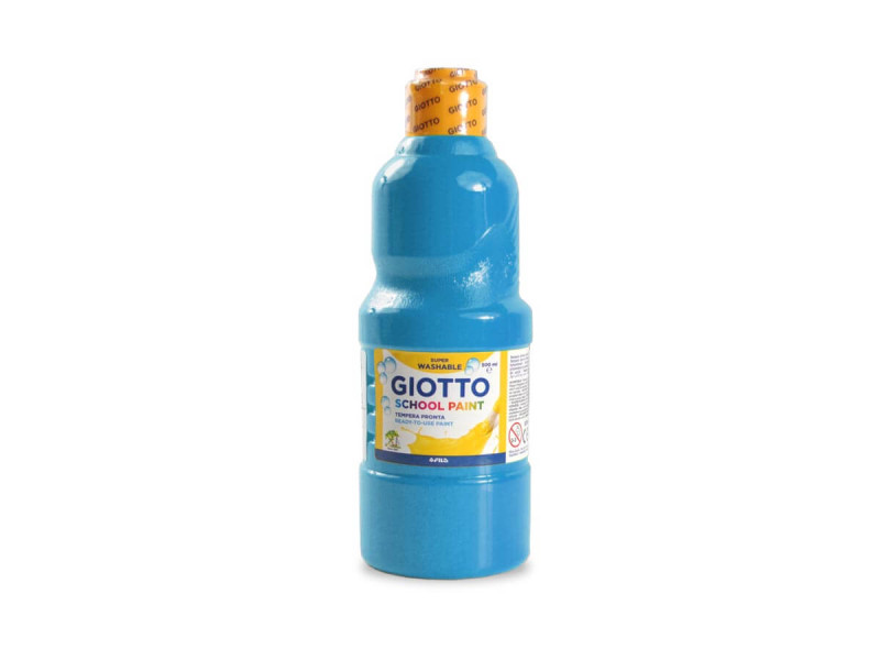 Tempera Giotto borcan 500 ml, Albastru deschis - Fotografie 1