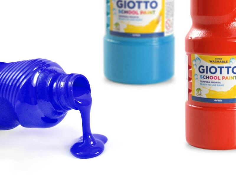 Tempera Giotto borcan 500 ml, Albastru inchis - Fotografie 2