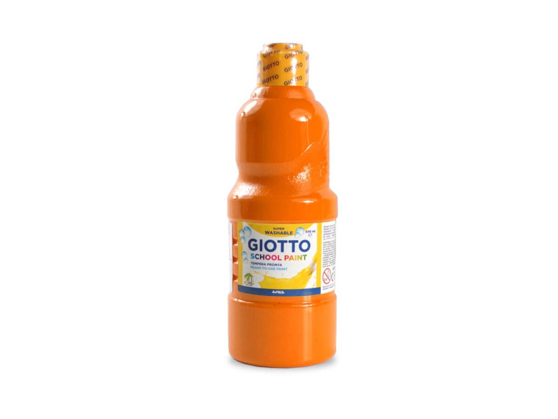 Tempera Giotto borcan 500 ml, Portocaliu - Fotografie 1