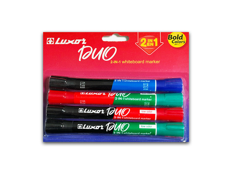 Marker Whiteboard DUO Luxor 4 buc/set - Fotografie 1