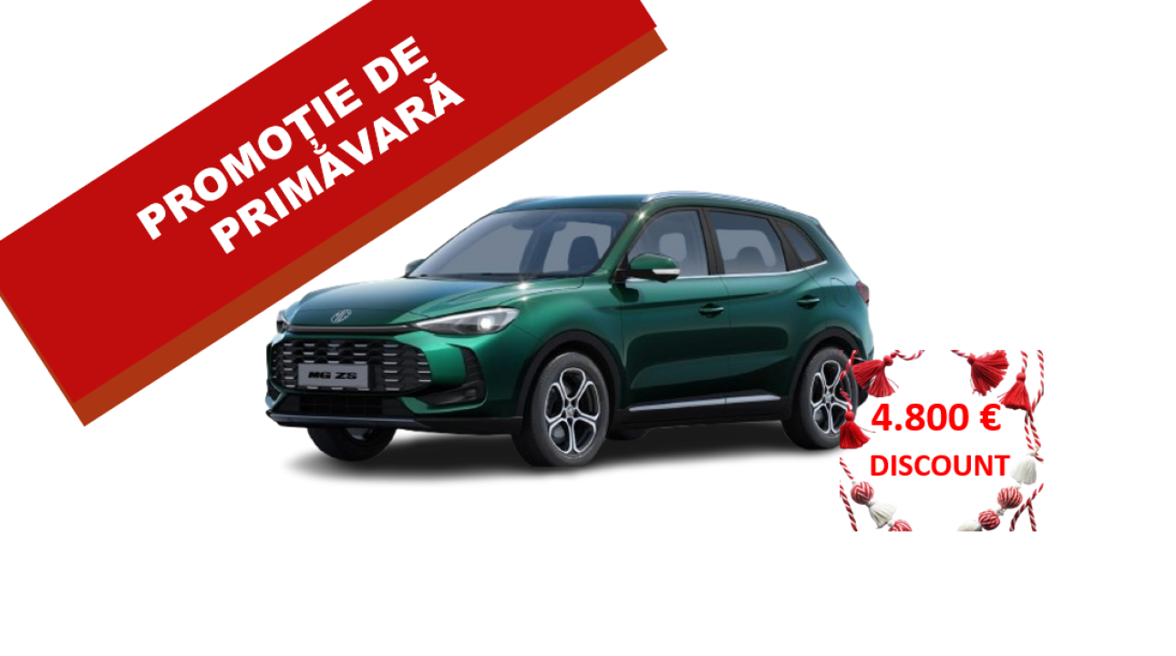 MG ZS HEV - rată începând de la 260 euro/lună*