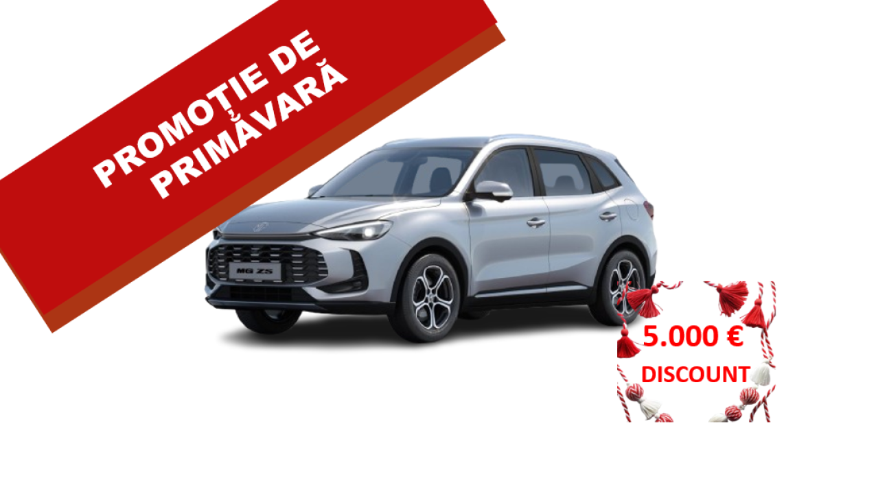 MG ZS HEV - rată începând de la 260 euro/lună*