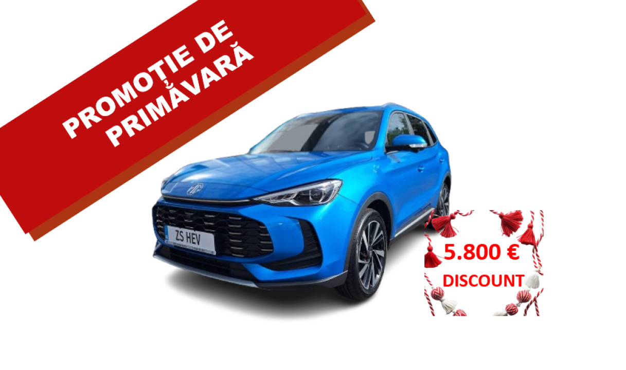 MG ZS HEV - rată începând de la 260 euro/lună*