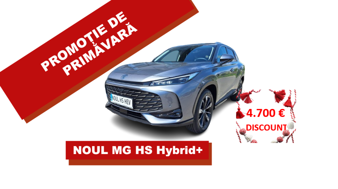 MG HS HEV - rată începând de la 337 euro/lună*