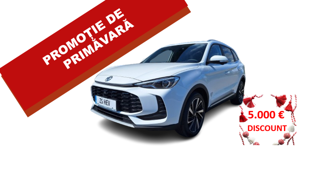 MG ZS HEV - rată începând de la 280 euro/lună*