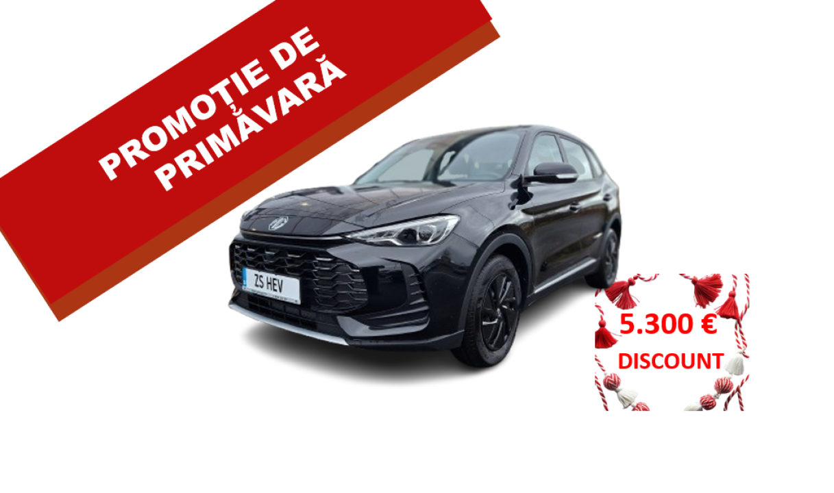 MG ZS HEV - rată începând de la 260 euro/lună*