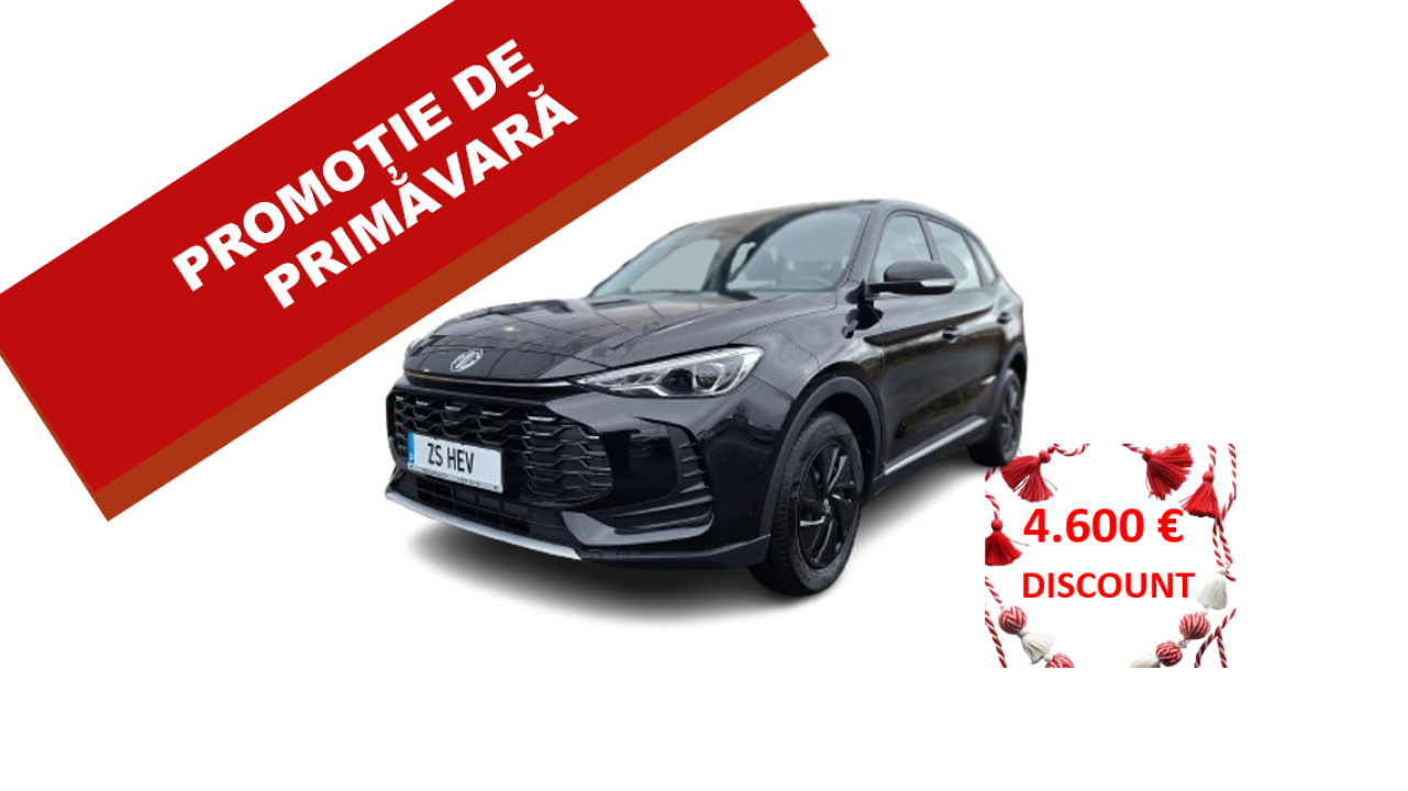MG ZS HEV - rată începând de la 275 euro/lună*