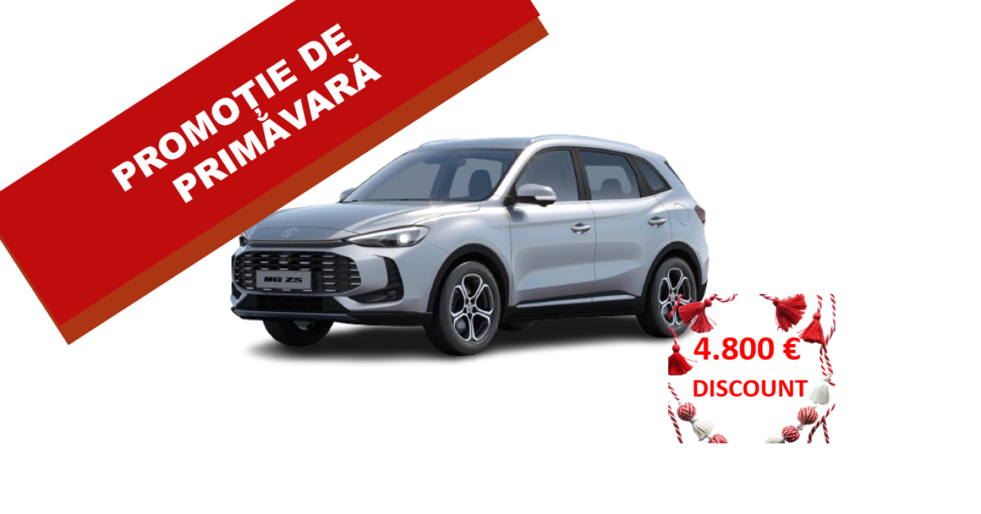 MG ZS HEV - rată începând de la 300 euro/lună*